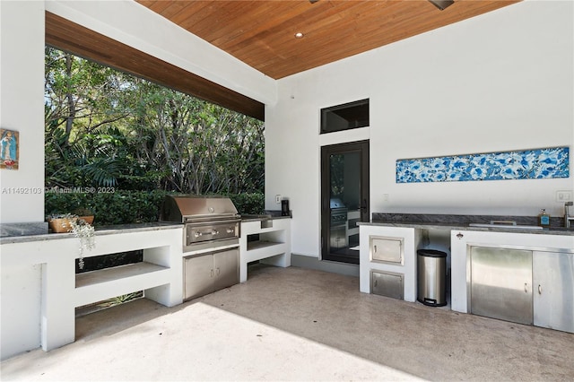 view of patio featuring area for grilling