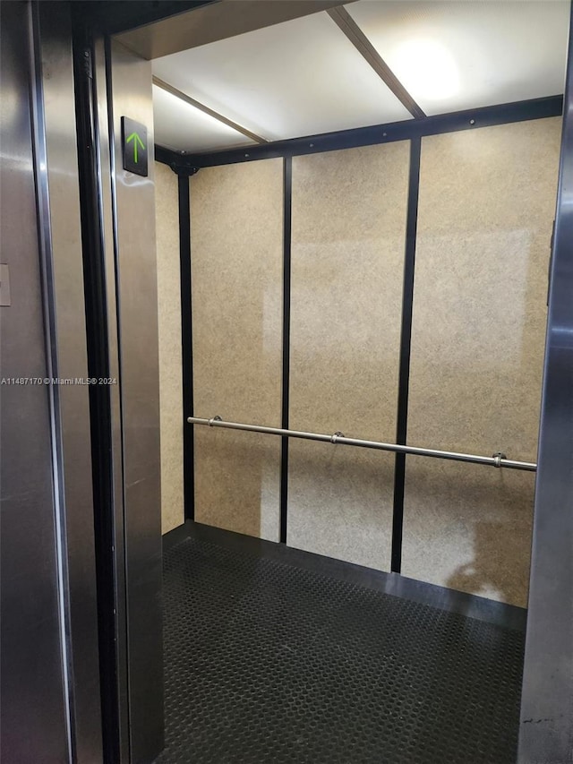 interior space featuring elevator