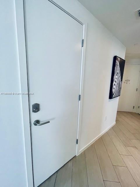 interior details featuring light wood-type flooring