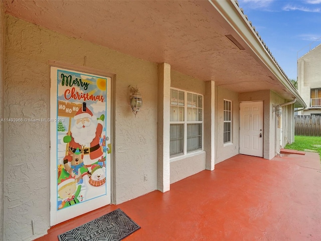 view of doorway to property