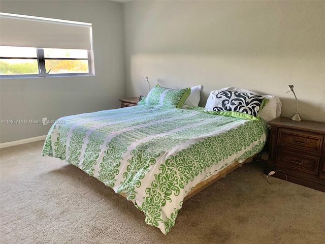 view of carpeted bedroom