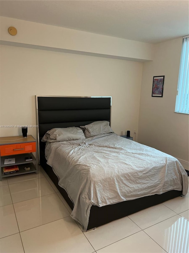 view of tiled bedroom