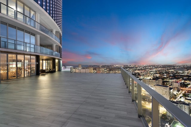 view of deck at dusk