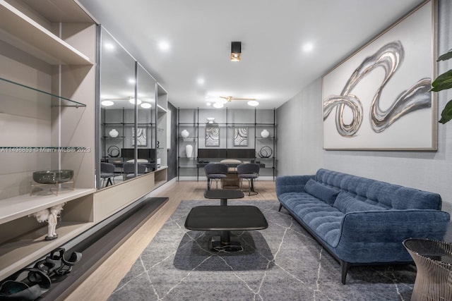 living room featuring hardwood / wood-style floors