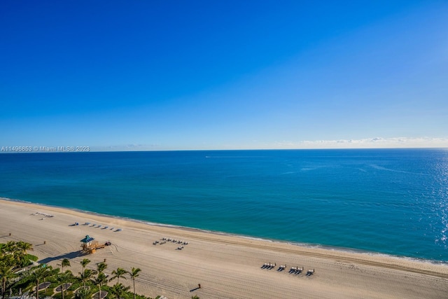 water view with a view of the beach