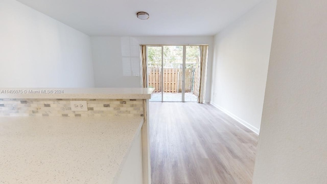 empty room featuring light hardwood / wood-style flooring