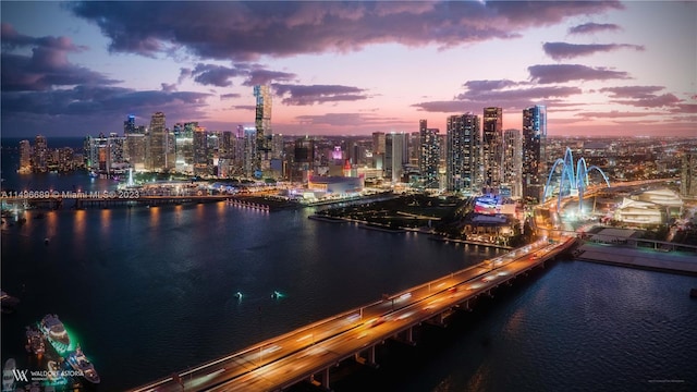 view of city featuring a water view