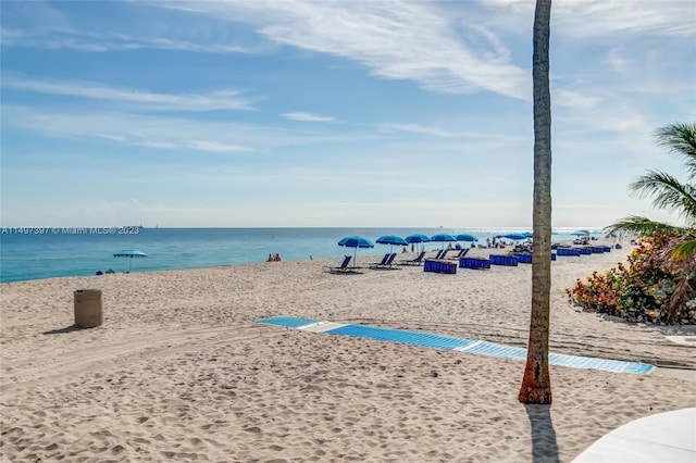 water view featuring a view of the beach