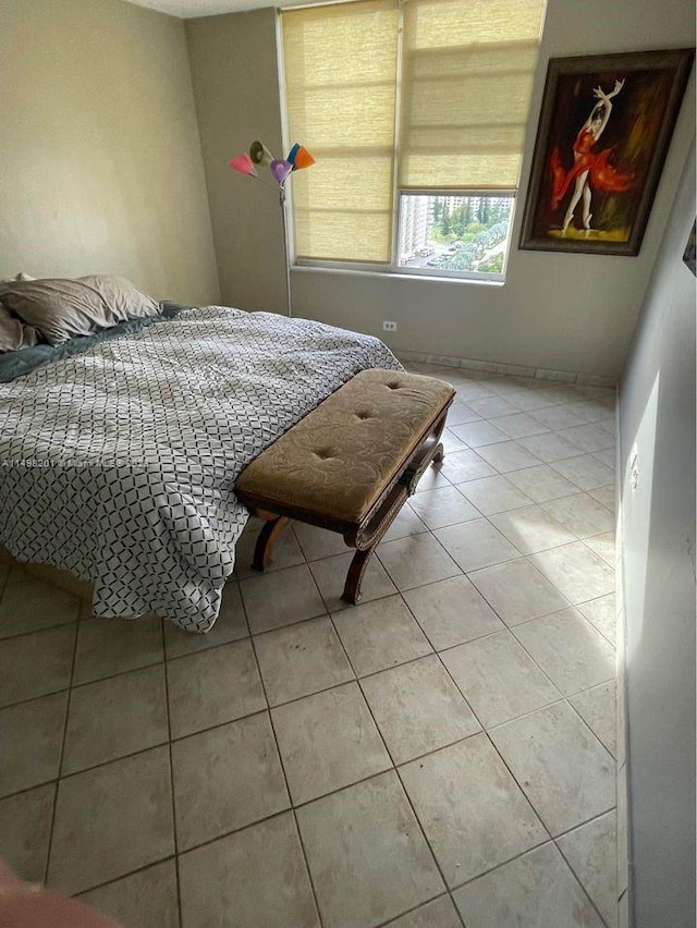 view of tiled bedroom