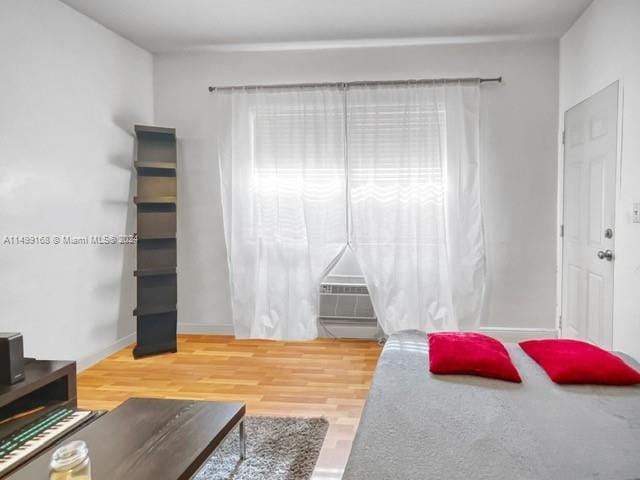 interior space with hardwood / wood-style floors