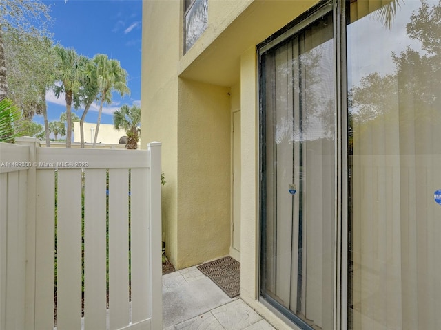 view of doorway to property