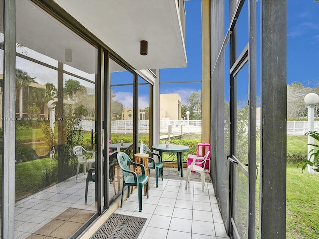 view of sunroom