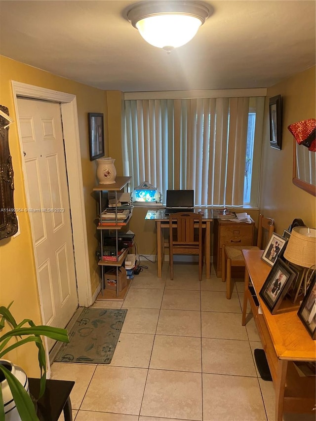 view of tiled dining room