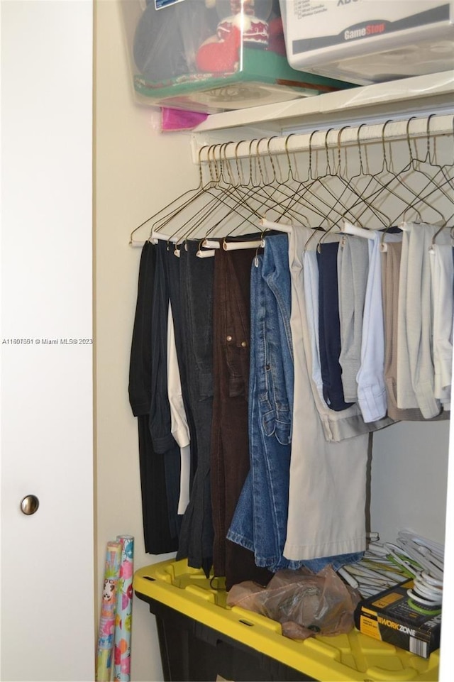 view of closet