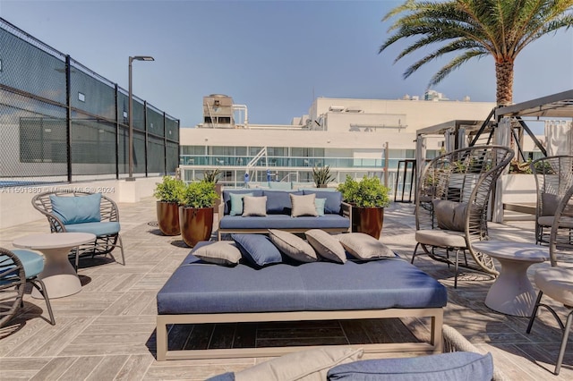 4010 S Ocean Dr Unit R2106, Hollywood, FL 33019 - view of patio featuring an outdoor living space