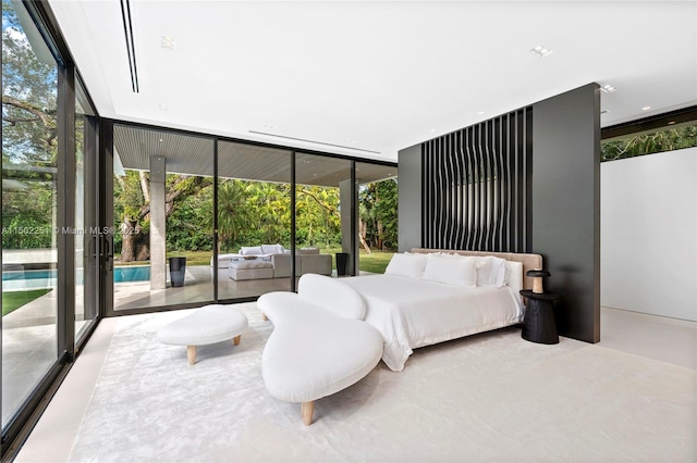 5245 Oak Ln, Coral Gables, FL 33156 - bedroom featuring access to outside and expansive windows