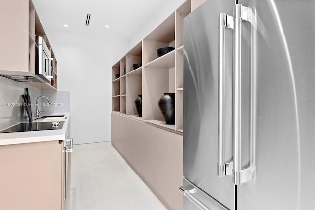 kitchen with appliances with stainless steel finishes and sink