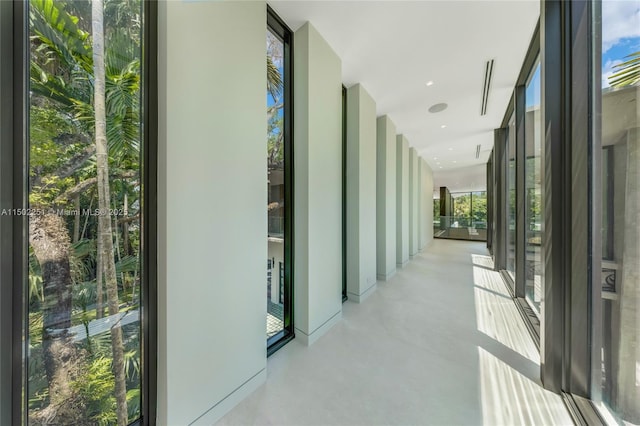 5245 Oak Ln, Coral Gables, FL 33156 - corridor with finished concrete floors