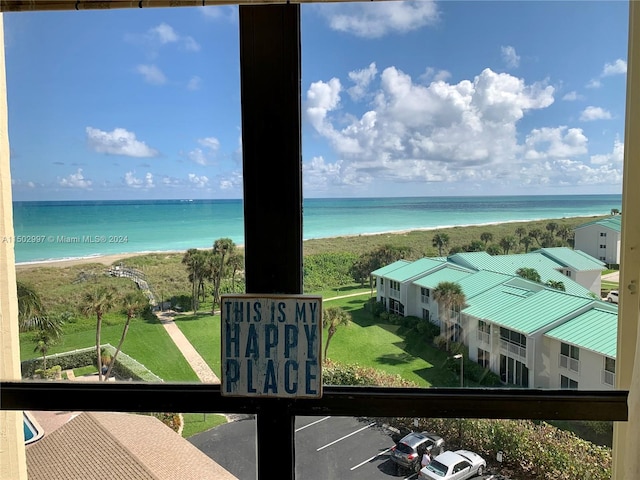 property view of water with a view of the beach