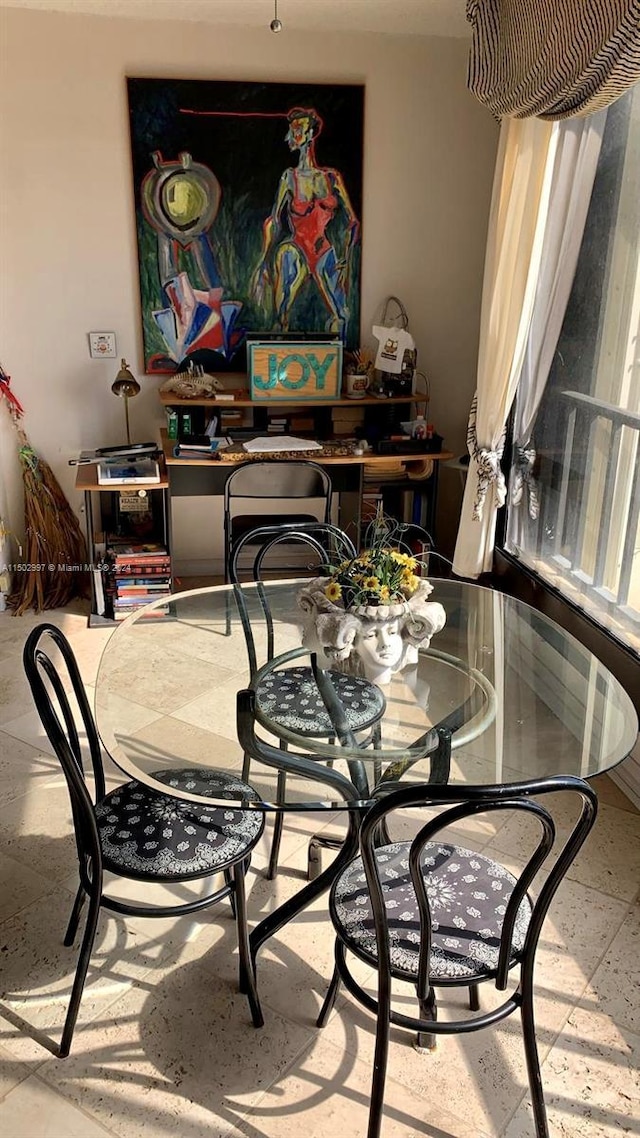 view of dining room