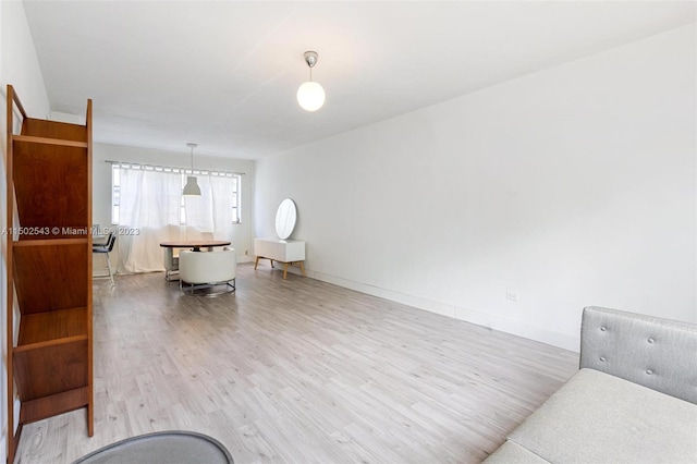 living room featuring light hardwood / wood-style flooring