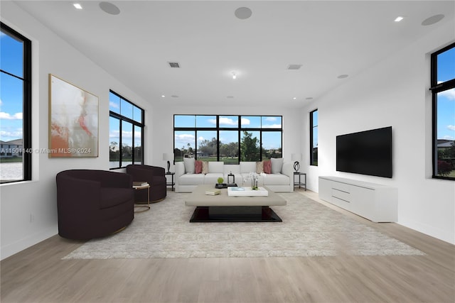 5735 SW 104th Ter, Cooper City, FL 33328 - living room with light wood-type flooring