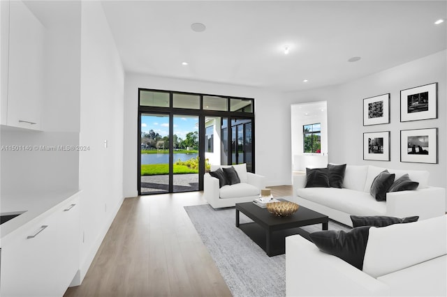 5735 SW 104th Ter, Cooper City, FL 33328 - living room featuring a wealth of natural light and light wood-type flooring