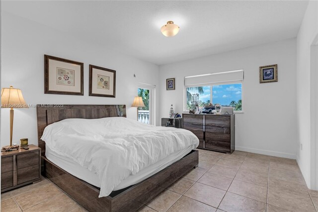 view of tiled bedroom