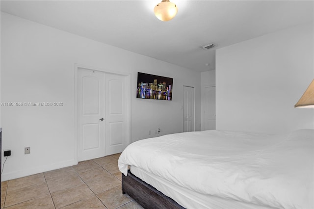 view of tiled bedroom