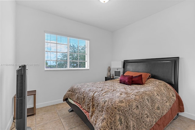 view of tiled bedroom