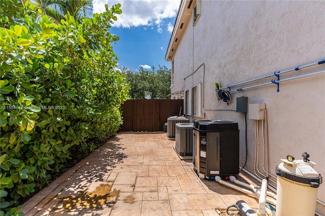 view of terrace featuring central AC unit