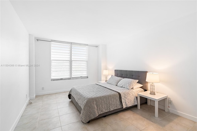 view of tiled bedroom