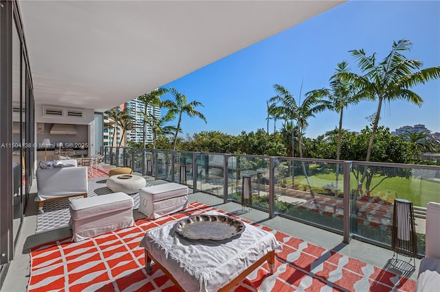 view of patio / terrace featuring a balcony