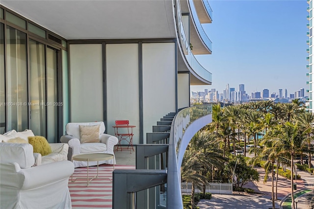 balcony featuring an outdoor living space