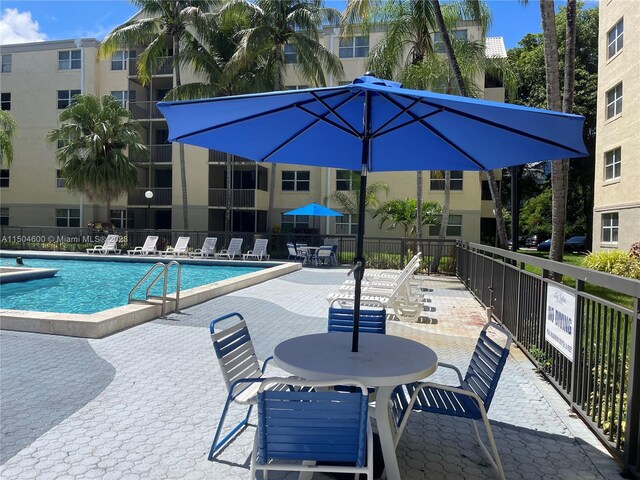 view of pool with a patio area