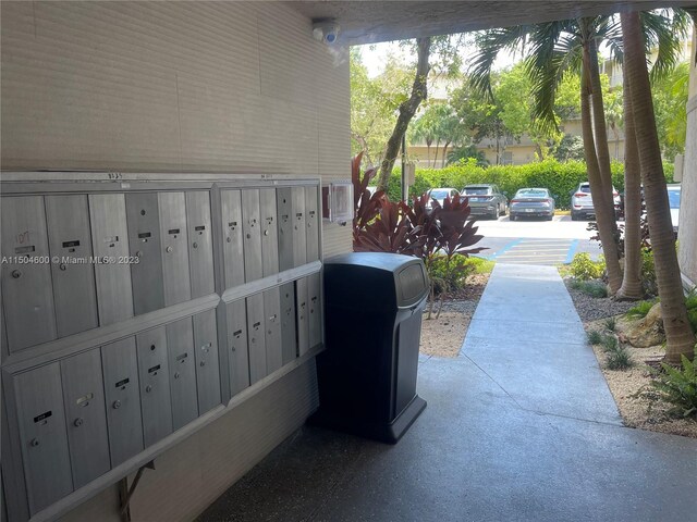 surrounding community with mail boxes