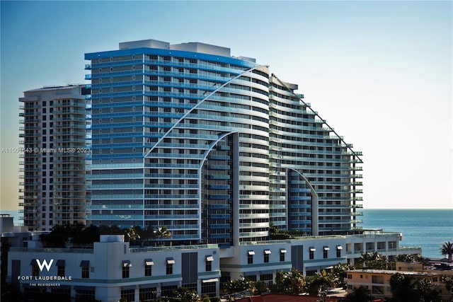 view of property featuring a water view