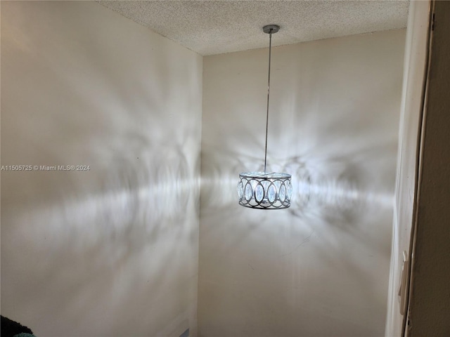 room details with a textured ceiling