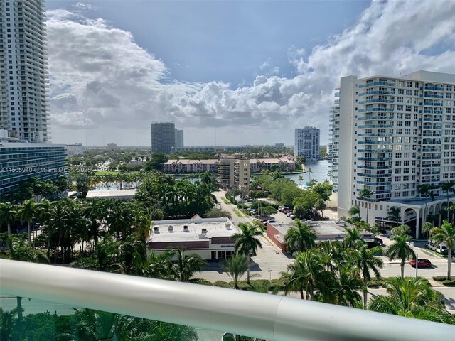 property's view of city with a water view