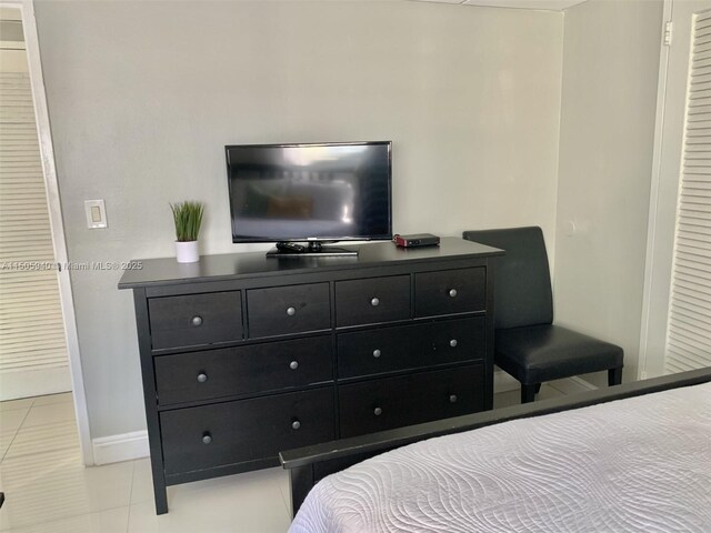 view of tiled bedroom