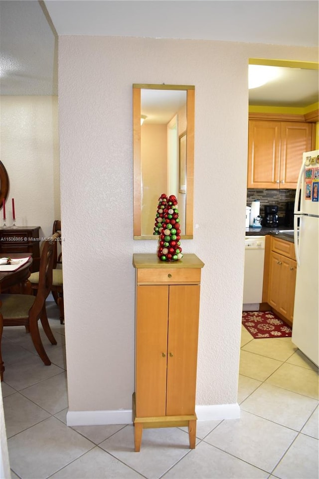 interior space with light tile flooring