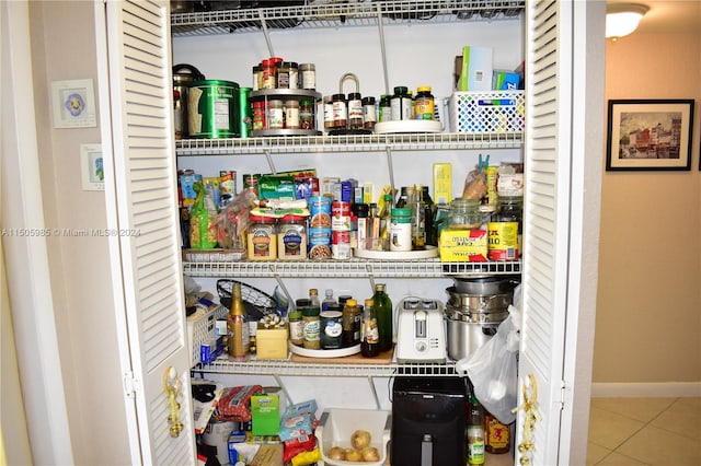 view of pantry