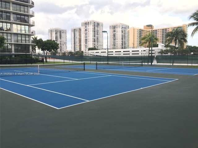 view of tennis court