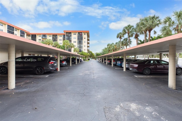 view of parking / parking lot