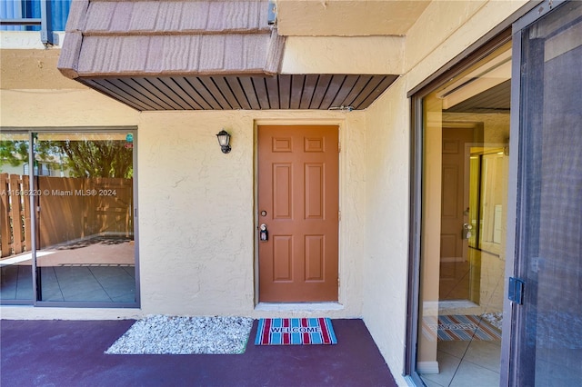 view of doorway to property