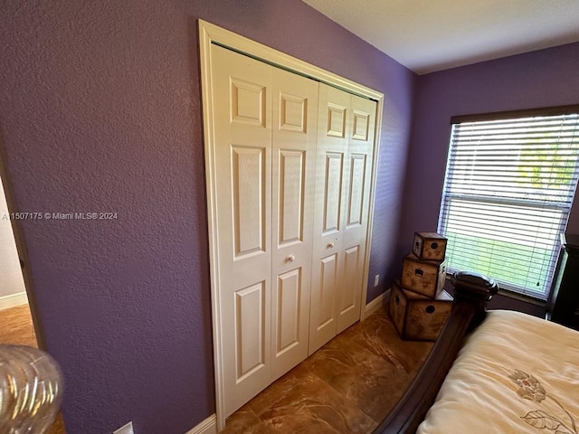 bedroom featuring a closet