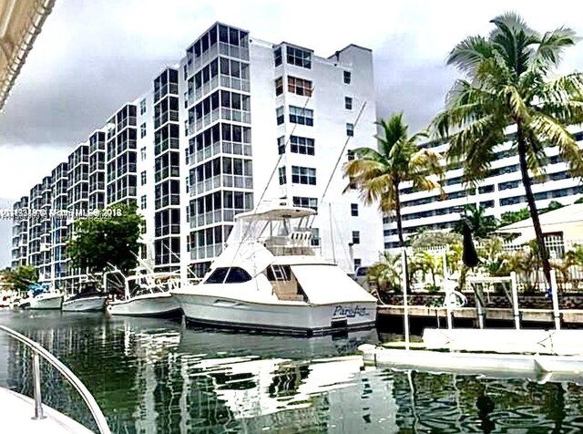 view of property with a water view