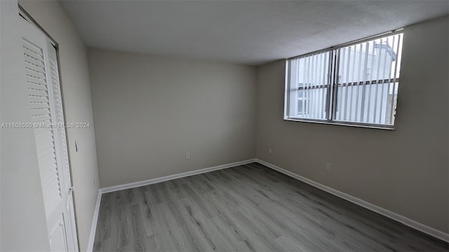 empty room featuring light hardwood / wood-style flooring