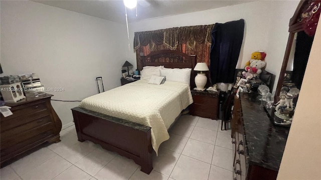 view of tiled bedroom