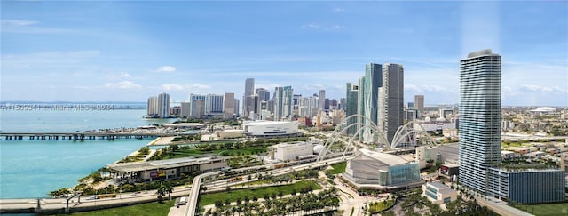 view of city with a water view